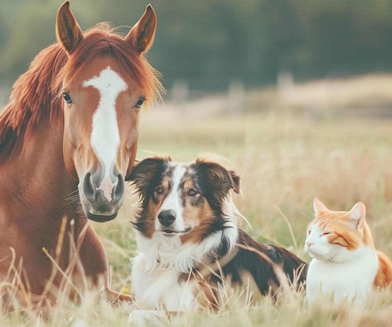 Energiearbeit für Tiere, Reiki für Tiere, Reiki Herzenstier ein großes braunes Pferd, ein Hütehund und eine Katze,
Reiki Behandlung für Tiere, Reiki für Hunde, Reiki für Katzen, Reiki für Pferde